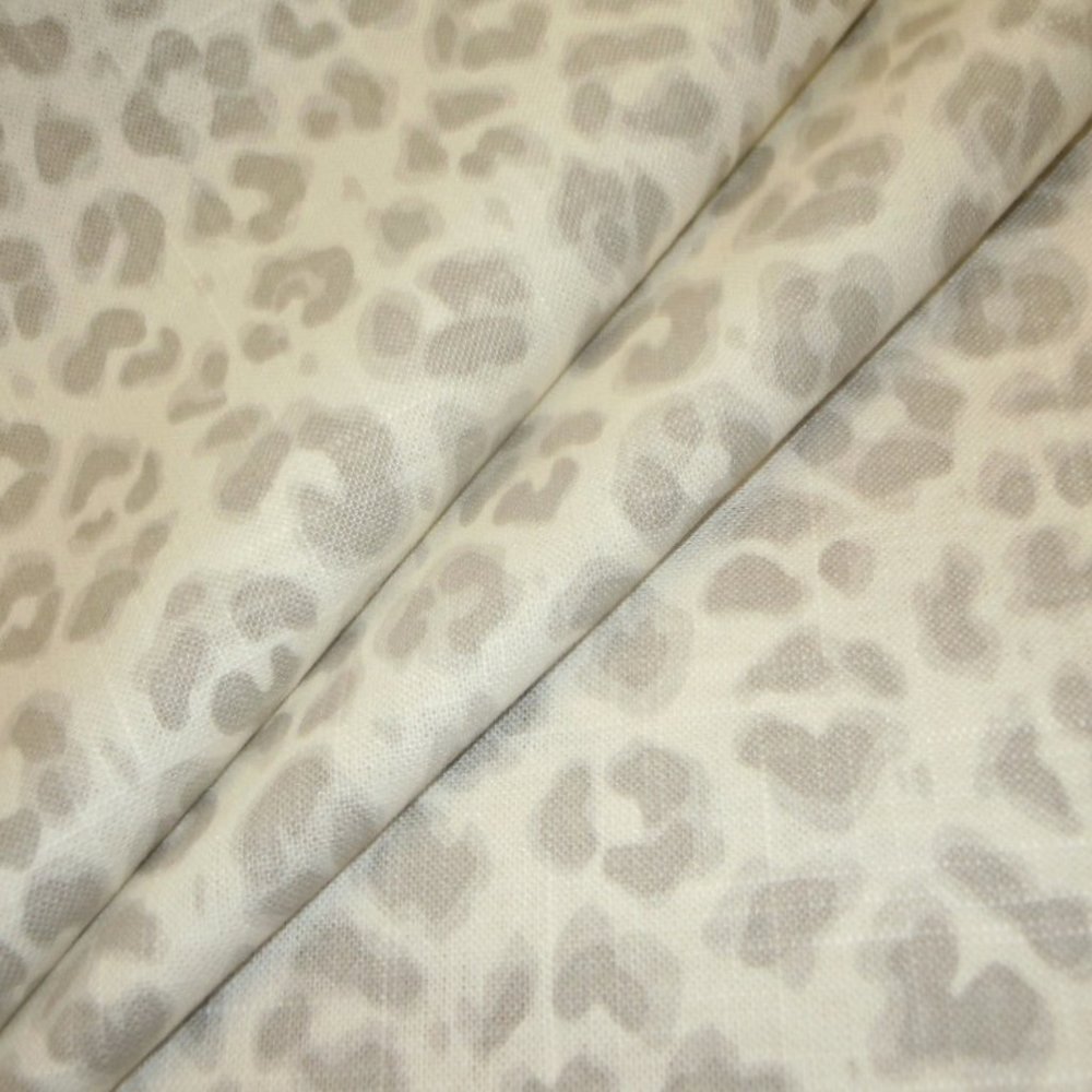 Linen Cheetah Ash Linen Fabric